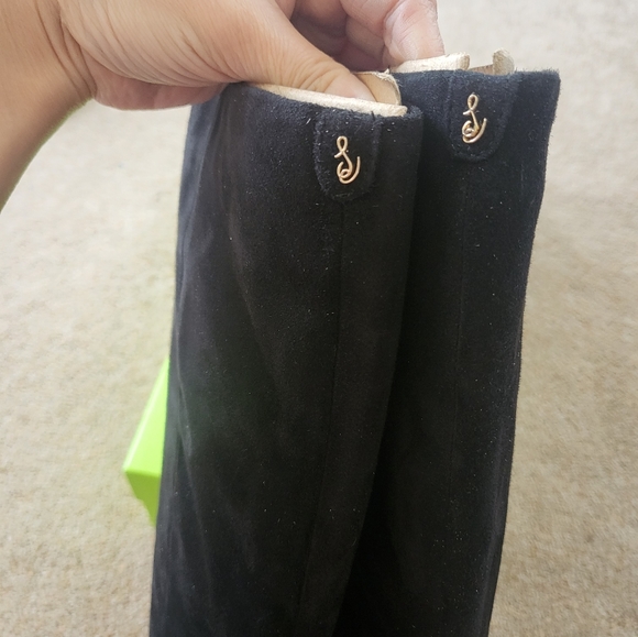 New! Sam edelman uma black suede knee high boots 6.5 - Picture 6 of 12